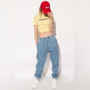 Diesel denim joggers D-Lab Track Denim Tapered light blue Large